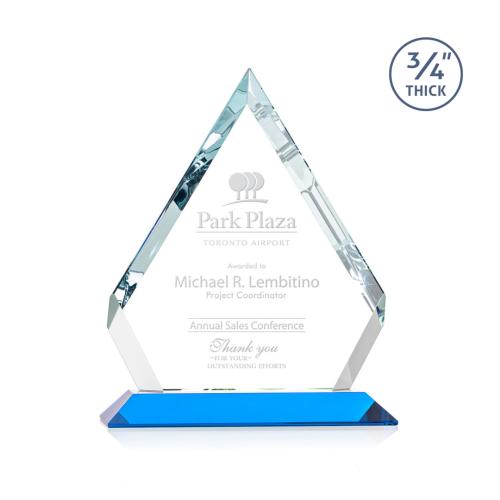 Awards and Trophies - Apex Sky Blue  Diamond Crystal Award
