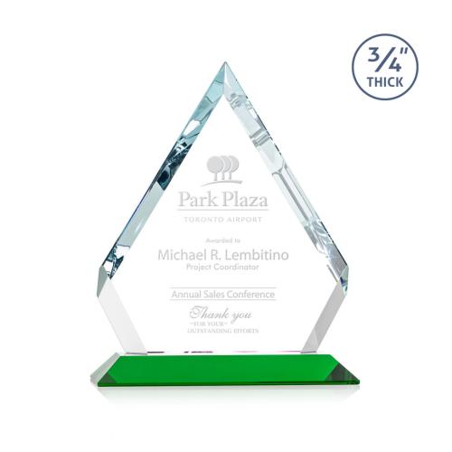 Awards and Trophies - Apex Green Diamond Crystal Award