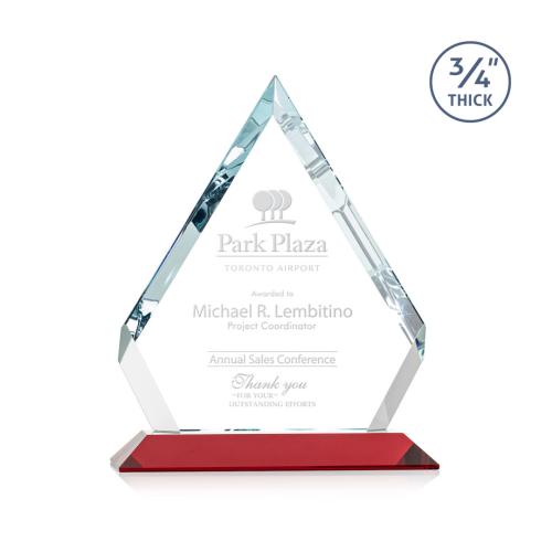 Awards and Trophies - Apex Red Diamond Crystal Award