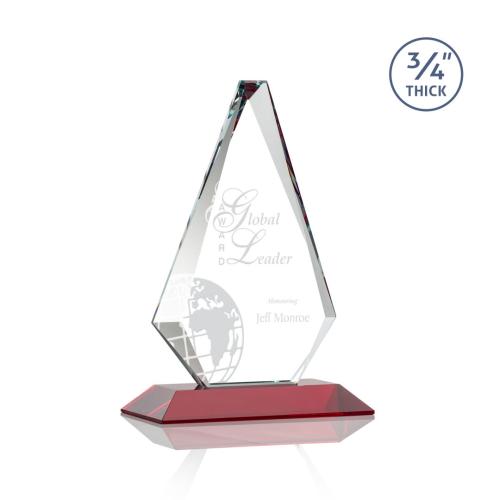 Awards and Trophies - Windsor Red Diamond Crystal Award