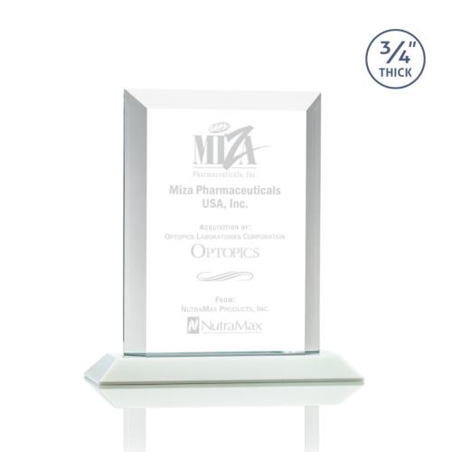 Awards and Trophies - Harrington White Rectangle Crystal Award