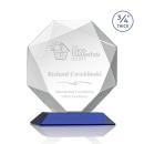 Bradford Blue Polygon Crystal Award