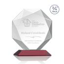 Bradford Red Polygon Crystal Award