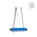 Imperial Sky Blue Towers Crystal Award