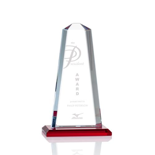 Awards and Trophies - Pinnacle Red Towers Crystal Award