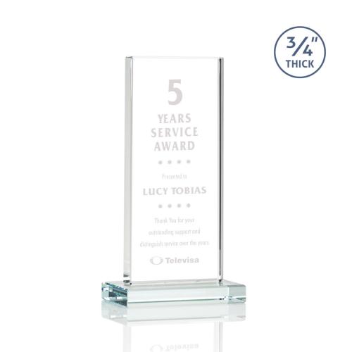 Awards and Trophies - Arizona Clear Rectangle Crystal Award