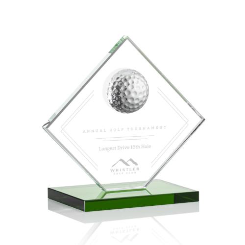 Awards and Trophies - Barrick Golf Green  Globe Crystal Award