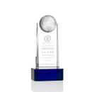 Sherbourne Globe Blue on Base Towers Crystal Award