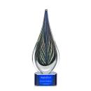 Cobourg Tear Drop on Blue Base Glass Award