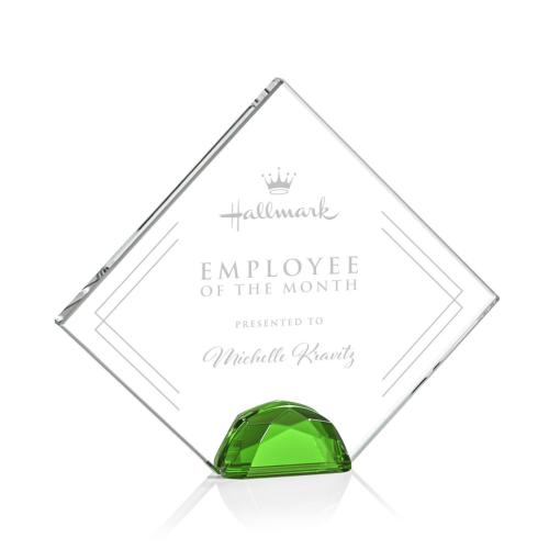 Awards and Trophies - Deerfield Green Diamond Crystal Award
