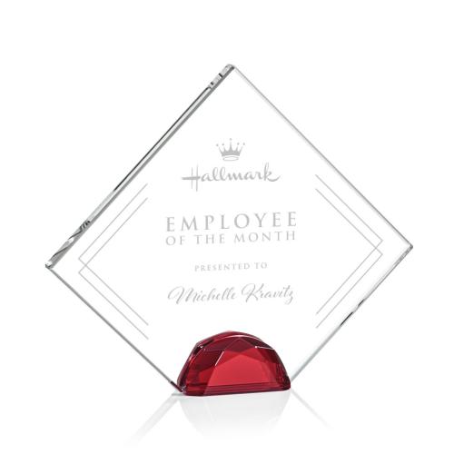 Awards and Trophies - Deerfield Red  Diamond Crystal Award