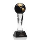 Langport Black Globe Crystal Award
