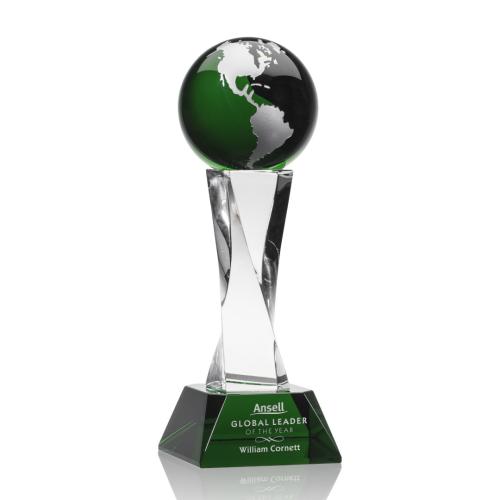 Awards and Trophies - Globe Awards - Langport Green Globe Crystal Award