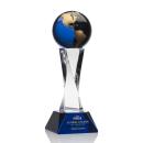 Langport Blue Globe Crystal Award
