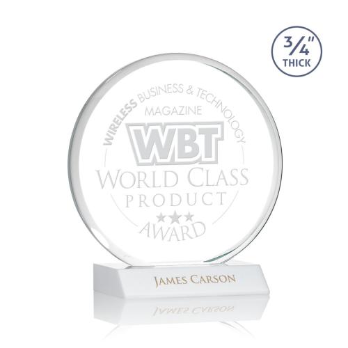 Awards and Trophies - Blackpool White Circle Crystal Award