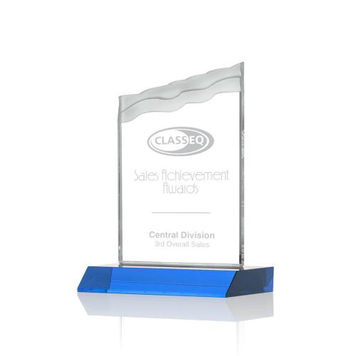 Awards and Trophies - Oakwood Sky Blue Peaks Crystal Award