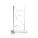 Keane Liquid&trade; White  Rectangle Crystal Award
