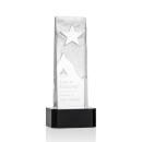 Stapleton Star Black on Base Rectangle Crystal Award