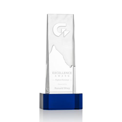 Awards and Trophies - Rushmore Blue on Base Towers Crystal Award