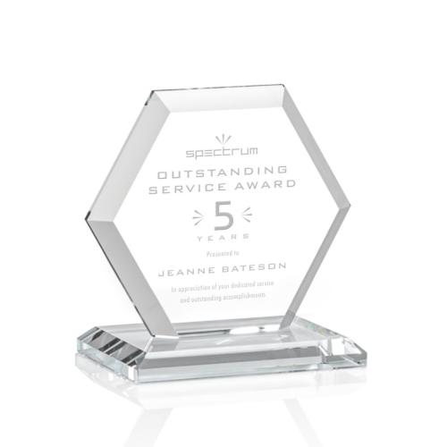 Awards and Trophies - Barnett Startfire Polygon Crystal Award