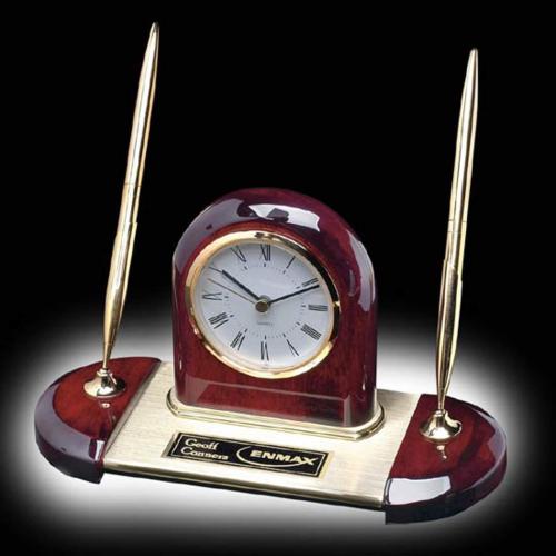 Promotional Productions - Writing Instruments - Pen Sets - Alliston Clock/Pen Set - Gold