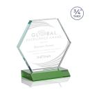 Pickering Green Polygon Crystal Award