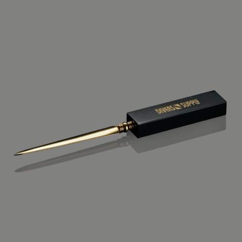 Corporate Gifts - Desk Accessories - Letter Openers - Marble Letter Opener - Black
