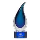 Delray Blue on Paragon Base Flame Glass Award