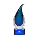 Delray Blue on Paragon Base Flame Glass Award