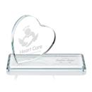 Northam Heart Deep Etch Unique Crystal Award