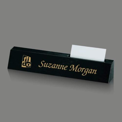 Corporate Gifts - Desk Accessories - Name Plates - Nameplate with Cardholder