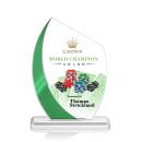 Wadebridge Full Color Green Peaks Crystal Award