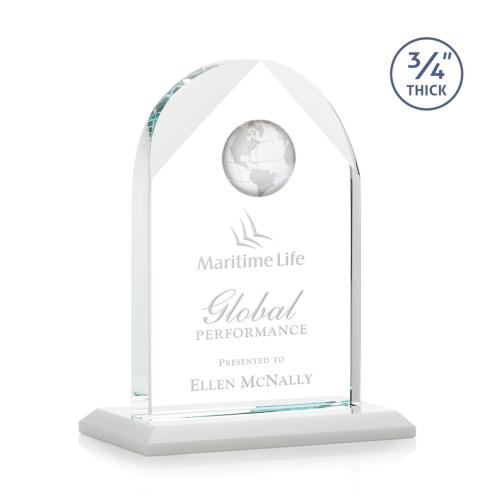 Awards and Trophies - Blake White Globe Crystal Award