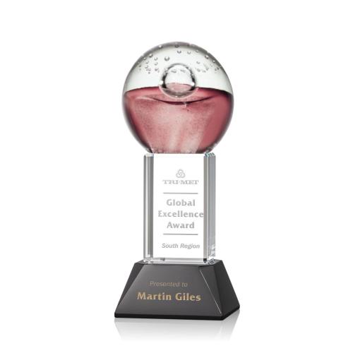 Awards and Trophies - Crystal Awards - Glass Awards - Art Glass Awards - Jupiter Towers on Stowe Base Glass Award