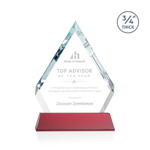 Awards and Trophies - Apex Red on Newhaven Diamond Crystal Award