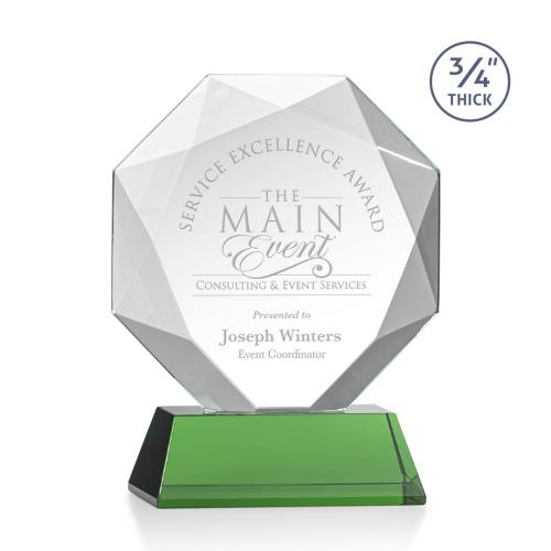 Awards and Trophies - Bradford Green on Newhaven Polygon Crystal Award