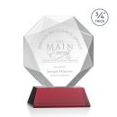 Bradford Red on Newhaven Polygon Crystal Award
