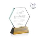 Pickering Amber on Newhaven Polygon Crystal Award