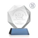Bradford Sky Blue on Newhaven Polygon Crystal Award