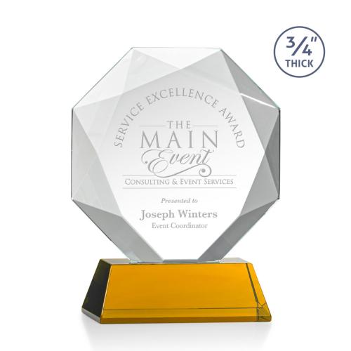 Awards and Trophies - Bradford Amber on Newhaven Polygon Crystal Award