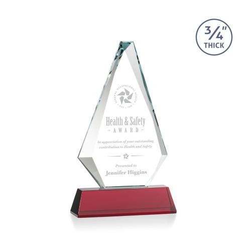 Awards and Trophies - Windsor Red on Newhaven Diamond Crystal Award