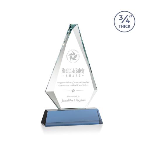 Awards and Trophies - Windsor Sky Blue on Newhaven Diamond Crystal Award
