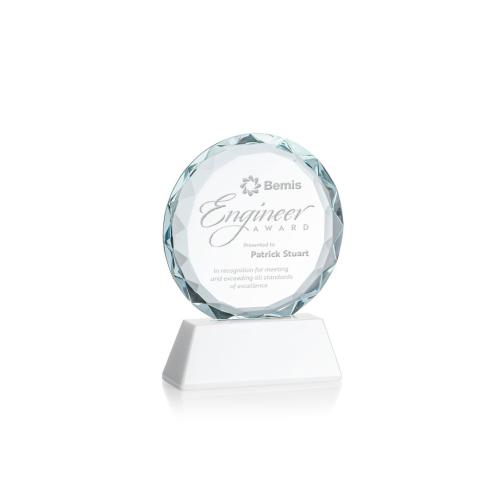 Awards and Trophies - Stratford White Circle Crystal Award