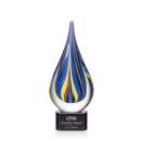 Calabria Black Tear Drop Glass Award