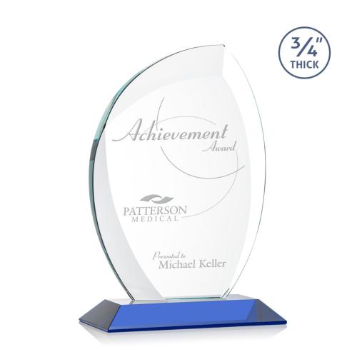 Wichita Blue Flame Crystal Award AWS2411-L | AbleRecognition