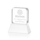 Flamborough White on Base Square / Cube Crystal Award