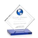 Ferrand Blue/Silver Globe Crystal Award