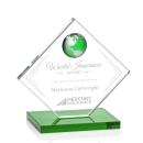 Ferrand Green/Silver Globe Crystal Award