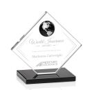 Ferrand Black/Silver Globe Crystal Award