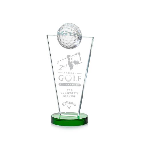 Awards and Trophies - Slough Golf Green Globe Crystal Award